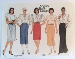 1372 VOGUE STRAIGHT SKIRT 3 LENGTHS VARIATIONS PATTERN 8-12  uncut or 14-16 Choice